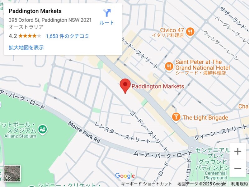 PaddingtonMarketsの地図