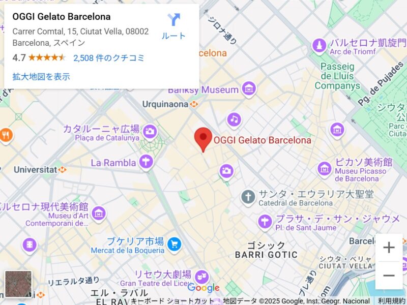 OGGIGelatoBarcelonaの地図